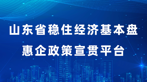山東省穩住經濟基本盤惠企政策宣貫平臺